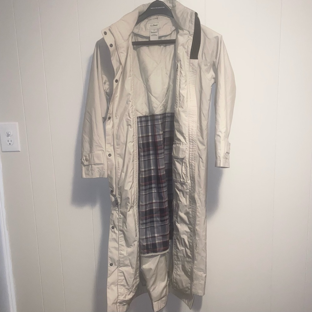 LL Bean wool lined trench